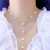 Natural Pearl Bead Necklace Classic Charm Jewelry Women