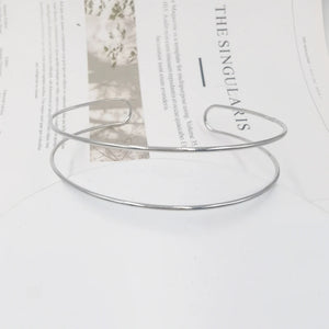 Punk Metal Geometric Choker Necklace for Women