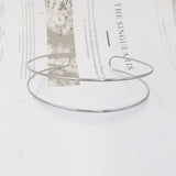 Punk Metal Geometric Choker Necklace for Women