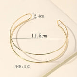 Punk Metal Geometric Choker Necklace for Women