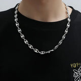 Coffee Bean Melon Seed Chain Stainless Steel Necklace