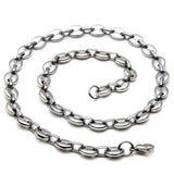 Coffee Bean Melon Seed Chain Stainless Steel Necklace