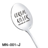 Cereal Killer Spoon for Dad Funny Lettering