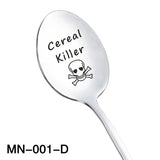 Cereal Killer Spoon for Dad Funny Lettering