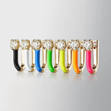 Neon Enamel Hoop Earrings Yellow Orange Pink Fluorescent Huggie