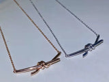 925 Silver Diamond Necklace Love Life Sparkle Interweave