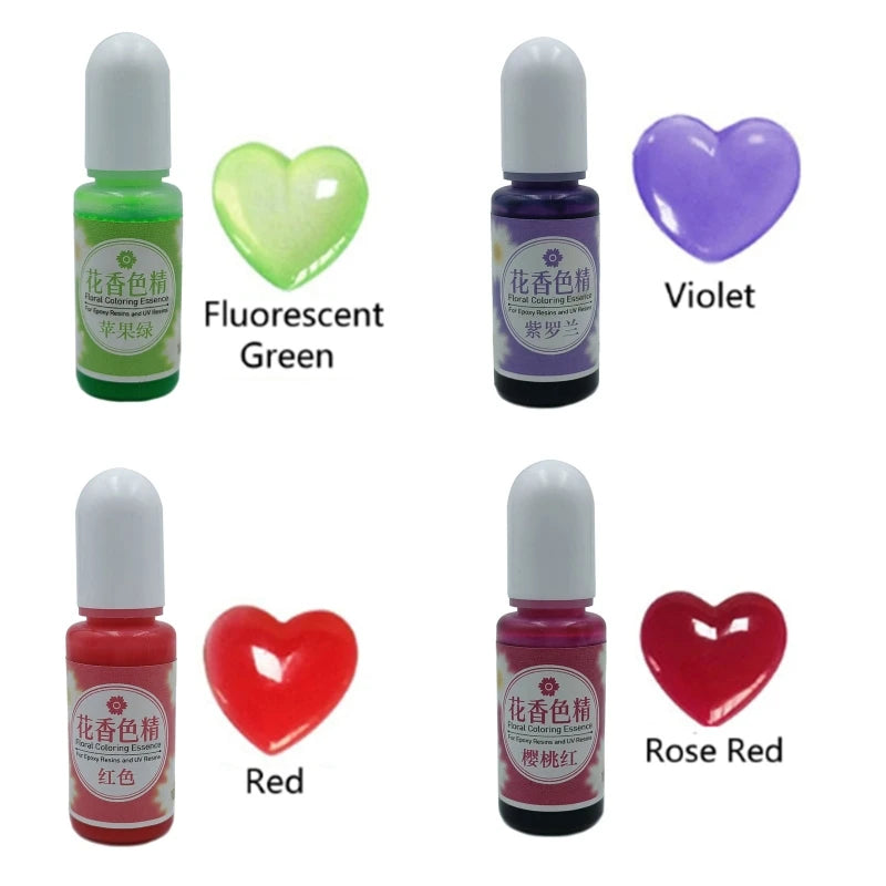 UV Resin Colorant Pigment 0.35oz - Floral Coloring Essence 24 Colors