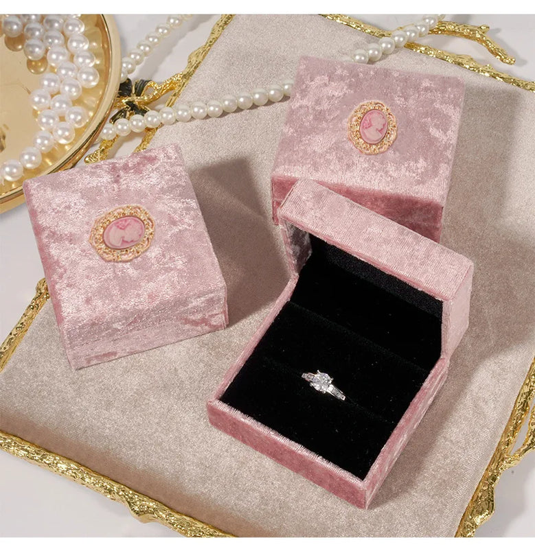 Velvet Earring Boxes Jewelry Box Display Case Organizer