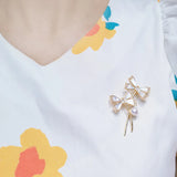Dragonfly Brooch Women's Shell Pearl Dress Costume Jewelry Accessory