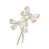 Dragonfly Brooch Women's Shell Pearl Dress Costume Jewelry Accessory