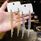2022 Classic Crystal Tassel Earrings for Women