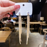 2022 Classic Crystal Tassel Earrings for Women