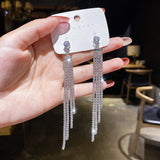 2022 Classic Crystal Tassel Earrings for Women