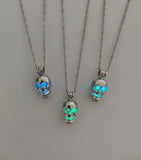 2022 Luminous Stone Halloween Skull Necklace