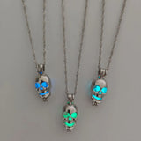2022 Luminous Stone Halloween Skull Necklace