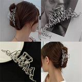 Korean Geometric Liquid Back of Head Hair Clip