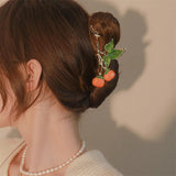 2022Persimmon Back Head Hairpin Women Large Shark Clip Hair Accessories