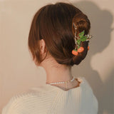 2022Persimmon Back Head Hairpin Women Large Shark Clip Hair Accessories