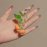 2022Persimmon Back Head Hairpin Women Large Shark Clip Hair Accessories