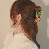 2022Persimmon Back Head Hairpin Women Large Shark Clip Hair Accessories