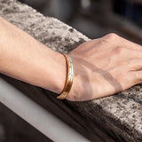 Punk Stainless Steel Footprint Cuff Bracelet