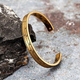 Punk Stainless Steel Footprint Cuff Bracelet