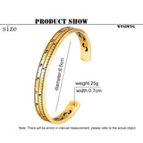Punk Stainless Steel Footprint Cuff Bracelet