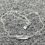Electroplated 925 Silver Nameplate Lucky Necklace