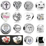 925 Silver Pram Cross Charm for Women Bracelet Jewelry