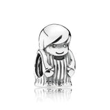 S925 Sterling Silver Ghost Elephant Paw Prints Charm