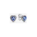 925 Silver Spring Series Jewelry Earrings Full Diamond Sapphire