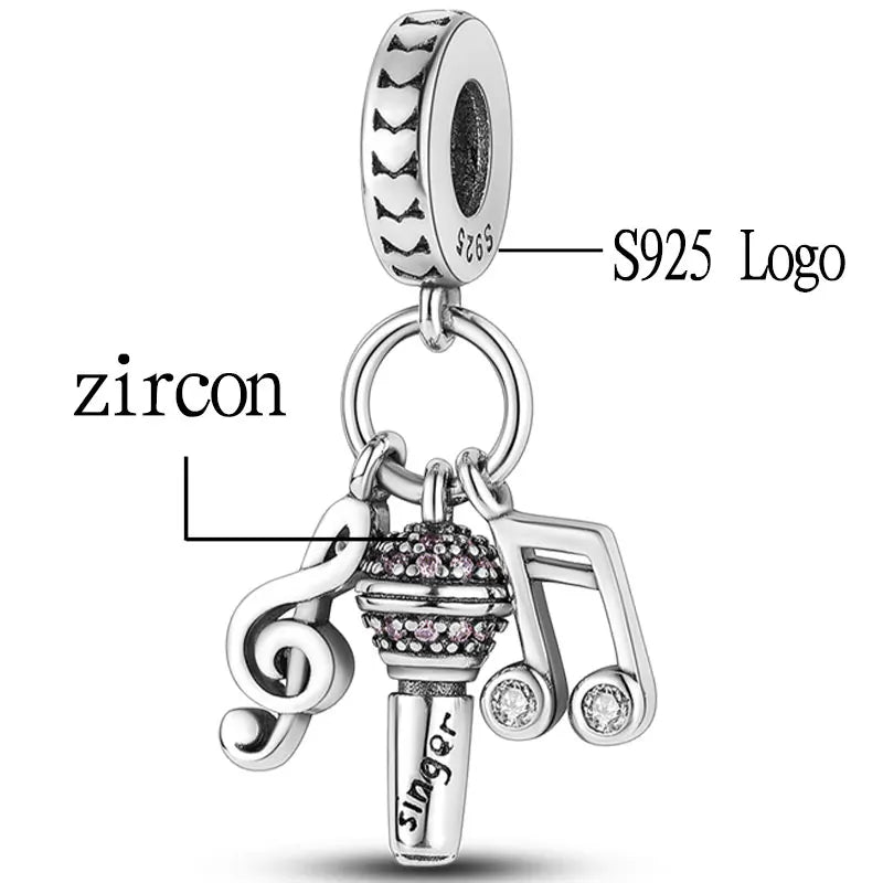 925 Sterling Silver Coffee Mug Charm Pendant Bead for Jewelry Making