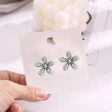 925 Silver Daisy Leaf Drop Earrings Heart Hoop Moon Star Circle Jewelry