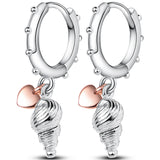 925 Silver Daisy Leaf Drop Earrings Heart Hoop Moon Star Circle Jewelry