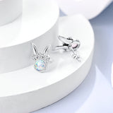 925 Silver Stud Earring CZ Zircon Women DIY Jewelry Gift