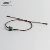 Abalone Shell Spiral Knot Rope Bracelet Waterproof