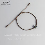 Abalone Shell Spiral Knot Rope Bracelet Waterproof