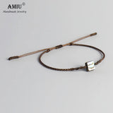 Abalone Shell Spiral Knot Rope Bracelet Waterproof