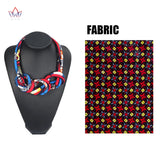 African Ankara Knot Necklace Multistrand Tribal Chunky Jewelry WYA071