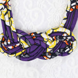 African Boho Necklace Multicolor Cotton Jewelry WYA031