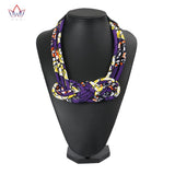 African Boho Necklace Multicolor Cotton Jewelry WYA031
