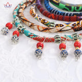 African Necklace Bib Summer Jewelry 100% Cotton