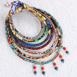 African Necklace Bib Summer Jewelry 100% Cotton