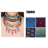 African Necklace Bib Summer Jewelry 100% Cotton