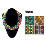 Colorful Short Cotton Necklace Handmade Kente Fabric Bib Necklace