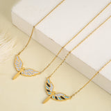 Angel Wings Pendant Titanium Steel Necklace Female Hot Selling