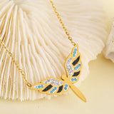 Angel Wings Pendant Titanium Steel Necklace Female Hot Selling