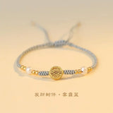 Animal Year Transfer Pearl Red Hand Rope Bracelet for Women