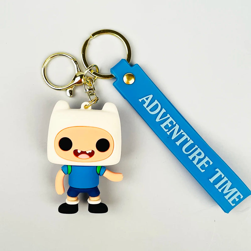 Adventure Keychain Finn Jack Doll Pendant Key Chain Funny Jewelry Kids Gift