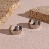 Silver Stainless Steel Hoop Earrings For Women 22mm Small Hoops